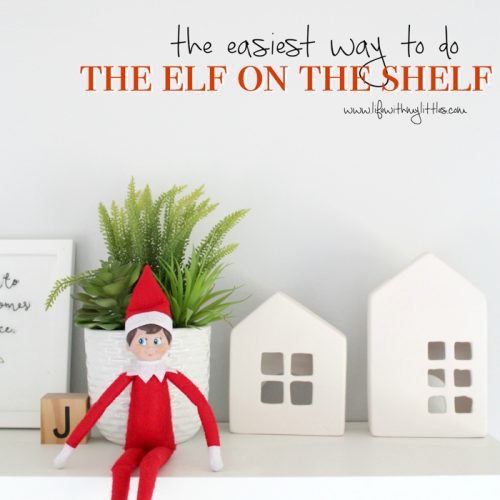 The Elf on the Shelf doesn't have to be an exhausting, stressful charade every night! Here's the easiest way to do the Elf on the Shelf that will make it an easy, fun Christmas tradition for your family!